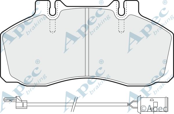 APEC BRAKING Комплект тормозных колодок, дисковый тормоз PAD963